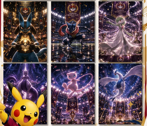 Quadro Decorativo con Cornice in Carta Pokémon in Inseguimento di Pallone d'Oro per Ronaldo Anime Pikachu Calcio <span class=keywords><strong>Gioco</strong></span> da Tavolo - Product Image 5