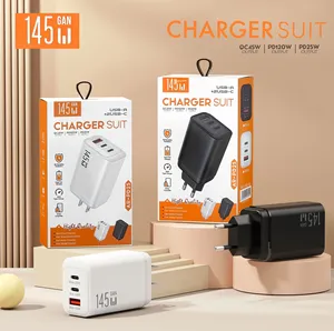 EU/chúng tôi cắm 145W 3 cổng <span class=keywords><strong>USB</strong></span>-C sạc nhanh <span class=keywords><strong>USB</strong></span> Loại C điện thoại di động sạc nhanh <span class=keywords><strong>Power</strong></span> <span class=keywords><strong>Adapter</strong></span> 145W Type-C PD tường sạc - Product Image 2