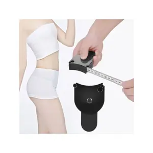 <b>Plastic</b> Waist Measurement Ruler and Soft <b>Tape</b> Measure Circumference Ruler Negro Color - Product Image 1
