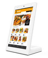 Pantalla de Señalización Digital LCD de Escritorio MWE USA de 10.1 Pulgadas con Tableta Android y Pantalla Táctil para Restaurantes, Tiendas, Retail y Publicidad en el Metro
