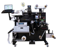 Machine d'impression numérique à jet d'encre industrielle haute vitesse avec séchage UV et découpe pour étiquettes de marque professionnelles