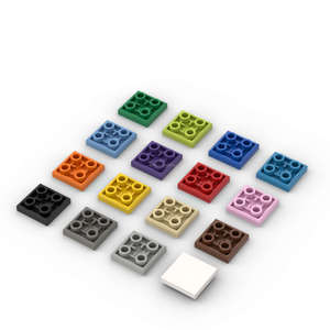 11203 Pieza de Construcción, Modificada 2x2 Invertida, Multicolor, para Modelos MOC, Pixel Art y Creaciones - Product Image 1