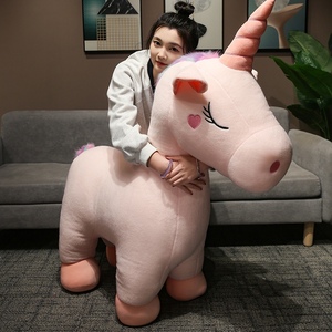 Peluche licorne debout multi-tailles, douce et moelleuse, arc-en-ciel, pour la décoration de chambre de filles, cadeau d'anniversaire - Product Image 6