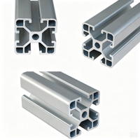 Profilé de poteau octogonal en aluminium usiné CNC avec grands et petits trous pour panneau d'affichage de stand d'exposition, construction modulaire