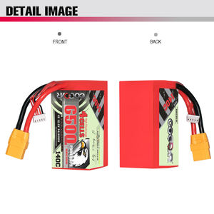 CODDAR เคสแบตเตอรี่ LiPo สำหรับรถยนต์,รุ่น4S 6500MAH HV 15.2V 140C XT90 Wtih Cabled 4S แบบขาสั้นแบตเตอรี่ RC สำหรับ1/8 1/10 RC - Product Image 6