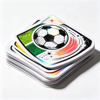 Haoxuan Futbol Trend Çıkartmaları Holografik PVC Futbol Stadyumu Sokak Grafikleri Gümüş Folyo Aşınmaya Dayanıklı Hassas Kesim