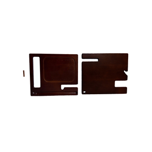 <b>Wooden</b> Phone Tablet Stand With Coin Tray And Key Holder <b>Solid</b> Wood Organizer For Desktop Use 2 Piece Set - Product Image 4