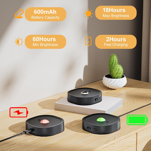 Puck <b>Lights</b> with Charging Station, Rechargeable Battery Remote Control 3 Colors Led Under Cabinet Lighting, <b>Wireless</b> Tap <b>Light</b> - Product Image 6