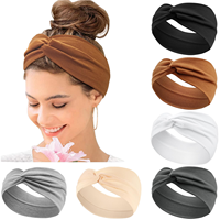 Bandeaux de yoga personnalisables pour femmes, en polyester doux et élastique, avec nœud, imprimé multicolore, collection été
