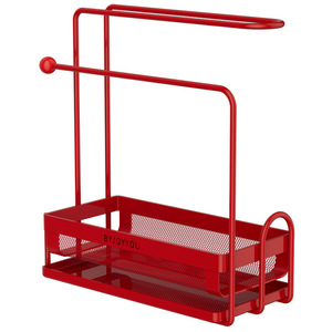 <span class=keywords><strong>Portasciugamani</strong></span> doppio in metallo da appoggio, non pieghevole, <span class=keywords><strong>per</strong></span> lavello da cucina, con scarico e portaoggetti, senza installazione - Product Image 5