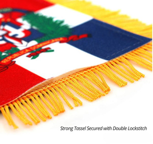 Drapeau de la République <span class=keywords><strong>dominicaine</strong></span>, logo personnalisé, décoration, fanion d'équipe, mini drapeaux pour fenêtre de voiture - Product Image 2