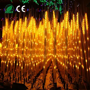 Wheat Themed Outdoor Light Garden Plaza Lighting Artificial Wheat Plant Lamp Lawn And Patio Lighting Festive Garden Accents