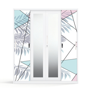Armario Metálico de Almacenamiento con Estampado, 4 Puertas Corredizas de 1600 mm - Product Image 2