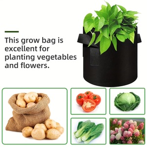 10-Pack 5 gallons <span class=keywords><strong>sac</strong></span> <span class=keywords><strong>de</strong></span> culture 300G tissu bleuets plante <span class=keywords><strong>sac</strong></span> <span class=keywords><strong>de</strong></span> culture fleur <span class=keywords><strong>feutre</strong></span> planteur pots non tissé semis légumes sacs <span class=keywords><strong>de</strong></span> culture - Product Image 5
