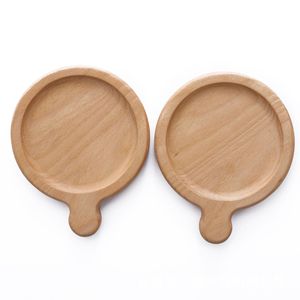 Posavasos redondos de madera maciza resistentes al calor para tazas de té, platillos de café y uso en el té de la tarde - Product Image 5