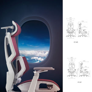 Chaise de bureau exécutive chaise pivotante chaise de bureau en maille avec soutien lombaire chaise de bureau ergonomique à dossier haut avec accoudoir 6D - Product Image 5