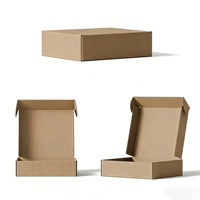Boîte d'emballage en papier à plat avec logo personnalisé, boîte en carton ondulé, carton découpé, boîte pliante en kraft, boîte d'expédition par courrier