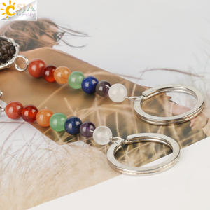 CSJA caliente 7 Chakra Árbol <span class=keywords><strong>de</strong></span> la vida colgante llavero piedra Natural Reiki llavero G312 - Product Image 4