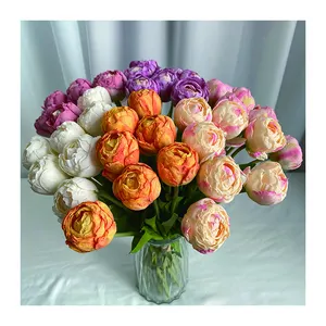 Wholesale Real Touch 7 Head Tulip Bouquet Wedding Dekoration Artifical Flowers