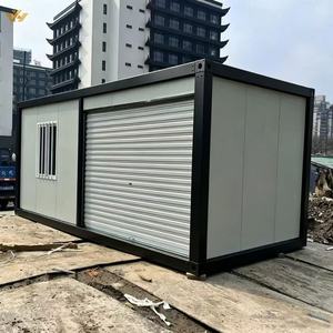 Conteneur mobile moderne de 20 pieds avec porte à enroulement, <span class=keywords><strong>garage</strong></span> préfabriqué en acier portable pour application en salle de bain - Product Image 2
