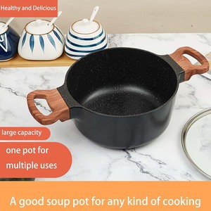 Panela antiaderente de 20cm com tampa, Panela de revestimento de granito 2.7 Quart <span class=keywords><strong>Pot</strong></span> com tampa, Panela antiaderente Stew <span class=keywords><strong>Pot</strong></span> Cooking <span class=keywords><strong>Pot</strong></span> - Product Image 5