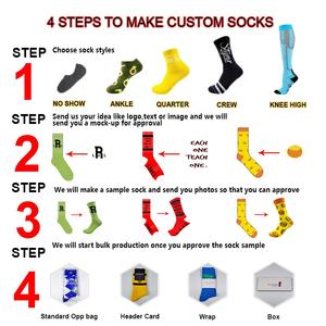 Échantillon Gratuit Chaussettes de Sport Unisexe Athlétiques Personnalisées à Séchage Rapide de Haute Qualité Tricotées avec Imprimé Intégral Rouge et Vert Logo pour Diabétiques - Product Image 3