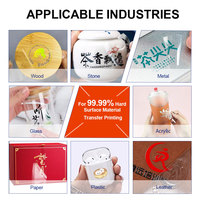 Imprimante UV à plat pour jet d'encre avec tête d'impression I3200, entièrement automatique, 24 pouces, 6 couleurs, pour impression de cartes, étiquettes, flex et œufs