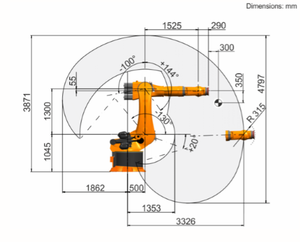 Braccio Robotico Manipolatore KUKA KR 240 R3330 con Carico Utile di 240kg, Braccio Industriale a 6 Assi con <span class=keywords><strong>SmartPAD</strong></span> e Guida Lineare - Product Image 3