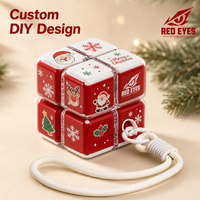Cadeau de Noël PP REDEYES Rubik's Cube Boîte de rangement portable pour micro-matériel de pêche avec cordon, pour leurres, hameçons et plombs, Vente en gros