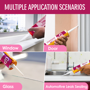 Porte <span class=keywords><strong>de</strong></span> <span class=keywords><strong>douche</strong></span> blanche en verre acétique Acétoxy clear Gp Acetate 100% Silicone Sealant - Product Image 3