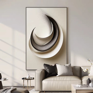 Peinture murale décorative de luxe en papier imprimé numériquement, style abstrait 3D, pour la décoration intérieure, vente en gros - Product Image 4