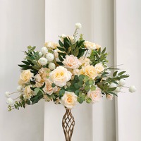 Centres de table de mariage floraux de style européen, allées de fleurs artificielles, décorations pour vitrines d'hôtels et salles d'exposition