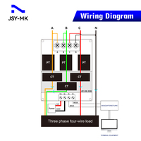 Module de compteur d'énergie triphasé JSY-MK-333G 50A avec CT intégré, carte de surveillance de puissance RS485 Modbus RTU pour chargeur de VE