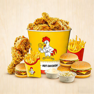 <span class=keywords><strong>Seau</strong></span> en papier pour pop-corn et poulet frit de qualité alimentaire 85oz 130oz, logo personnalisé imprimé, emballage jetable pour poulet frit, directement de l'usine - Product Image 3