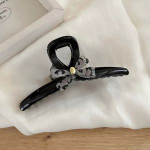 Pinza para el pelo con lazo brillante de estampado de leopardo para PC, pinza de tiburón grande y delicada para la parte trasera de la cabeza, horquilla para peinado, regalo japonés coreano - Product Image 5
