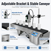 Vente directe usine – Machine de codage jet d'encre tout-en-un automatique avec convoyeur pour marquage haute vitesse d'étiquettes, plastiques, QR/codes-barres