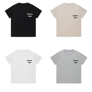 Camisetas Oversize de Manga Corta para Hombre al por Mayor con Estampado de Letras y Logotipo Flocado de Alto Gramaje - Product Image 1