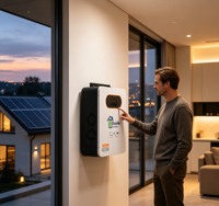 Station d'alimentation solaire portable murale 1000W, batterie LiFePO4 2000Wh à débit continu, charge solaire MPPT, onduleur à onde sinusoïdale pure, alimentation de secours