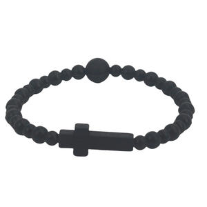 Pulsera de Silicona con Cuentas Cruzadas Multicolores, Brazalete de Goma Minimalista, Joyería de Moda - Product Image 4