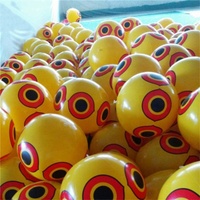 Kit de Décoration de Fête Ballons Jaunes Décoration de Ballon à Air Chaud avec Support Publicité d'Événement Ballon Gonflable en PVC pour Accrocher