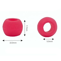 25 Pièces/Sac Perles Poney en Silicone Souple 10X7.7mm pour Tresses Enfants Dreadlocks et Accessoires Cheveux
