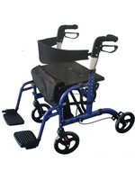Déambulateur pliant portable FIZHAO à 4 roues avec siège pour personnes âgées, chariot de courses, certifié CE, capacité 136 kg, frein à traction linéaire 1