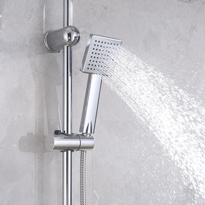 <span class=keywords><strong>Douche</strong></span> à double mitigeur avec pommeau de <span class=keywords><strong>douche</strong></span> pluie en acier inoxydable, <span class=keywords><strong>kit</strong></span> de rail de <span class=keywords><strong>douche</strong></span> carré pour salle de bain - Product Image 2