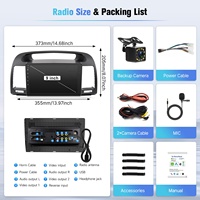 Autoradio 9 pouces avec système Linux pour Toyota Camry 2002-2006, Carplay sans fil, Android Auto, GPS, Bluetooth, FM/AM, DSP, égaliseur, lecteur multimédia