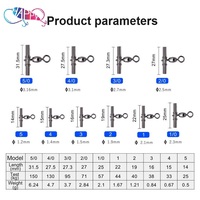100 pièces/sac croix-ligne Double roulement en forme de T Triple pêche pivotant croix ligne attirail connecteur Clip 3 voies manches sertissage émerillons