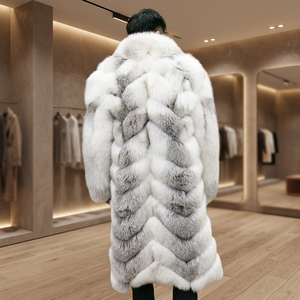 Style Custom Waterproof Reversible <b>Fur</b> Jacket Winter Luxury Thick 100% Wool Men Long <b>Fur</b> <b>Coats</b> with <b>Fox</b> <b>Fur</b> Collar - Product Image 3