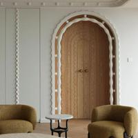 Kit d'intérieur vintage personnalisé, moulures murales sculptées ornées, porte cintrée pour la rénovation des couloirs et des ouvertures en arche de maison