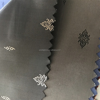 Tissu de doublure extensible jacquard à logo lettre en sergé uni, mélange rayonne, viscose et polyester, pour costumes et manteaux rembourrés, vente en gros