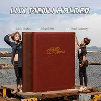 Recette en cuir PU A4 Couvertures de menu en PVC à feuilles mobiles Livre de recettes Liste de prix de restaurant Guide de service d'hôtel Dossier de menu
