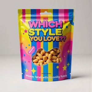 Tùy chỉnh in Snack và kẹo Bao bì với dây kéo đầu đứng lên túi làm bằng nhựa polyester phim Túi - Product Image 2